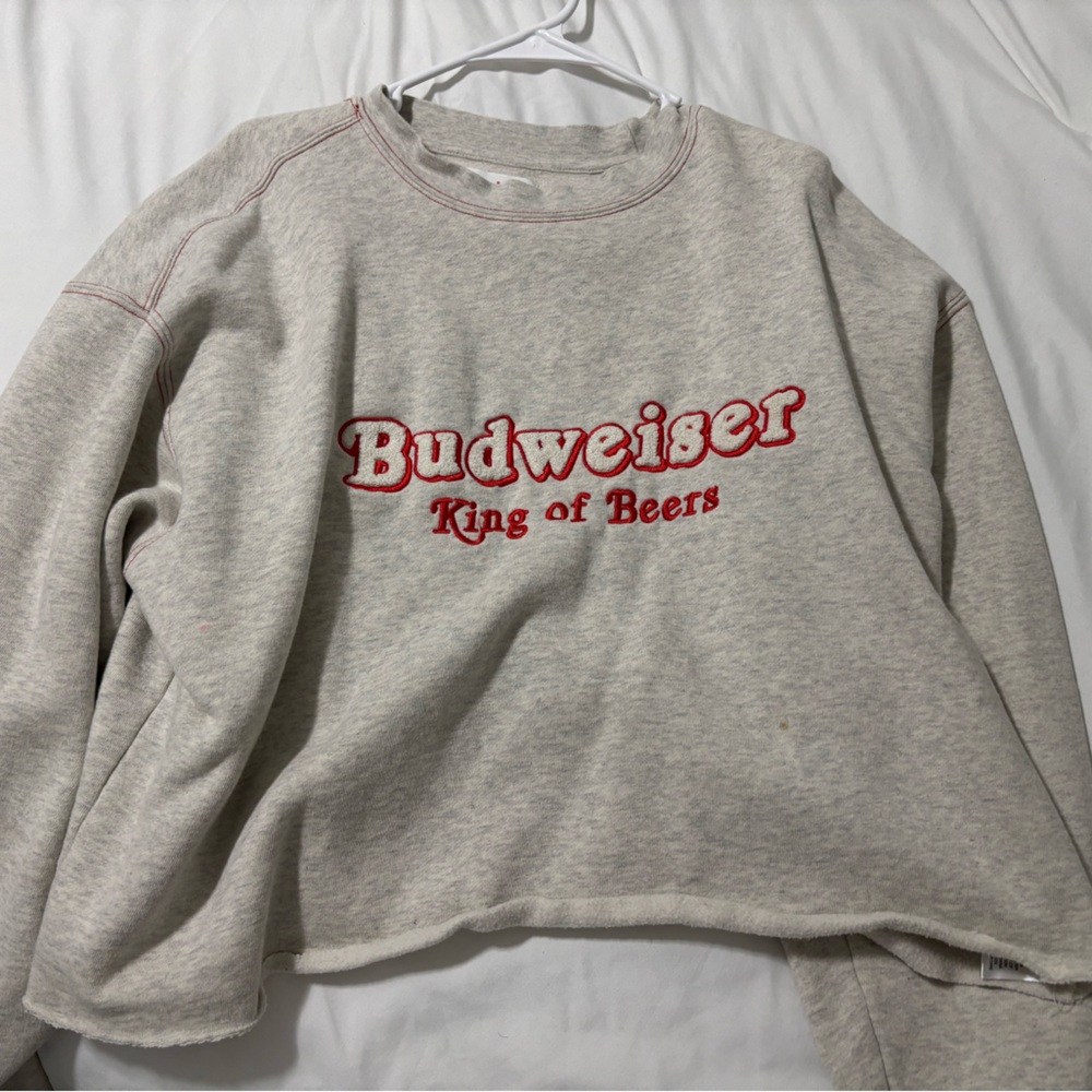 PacSun Budweiser cropped sweatshirt